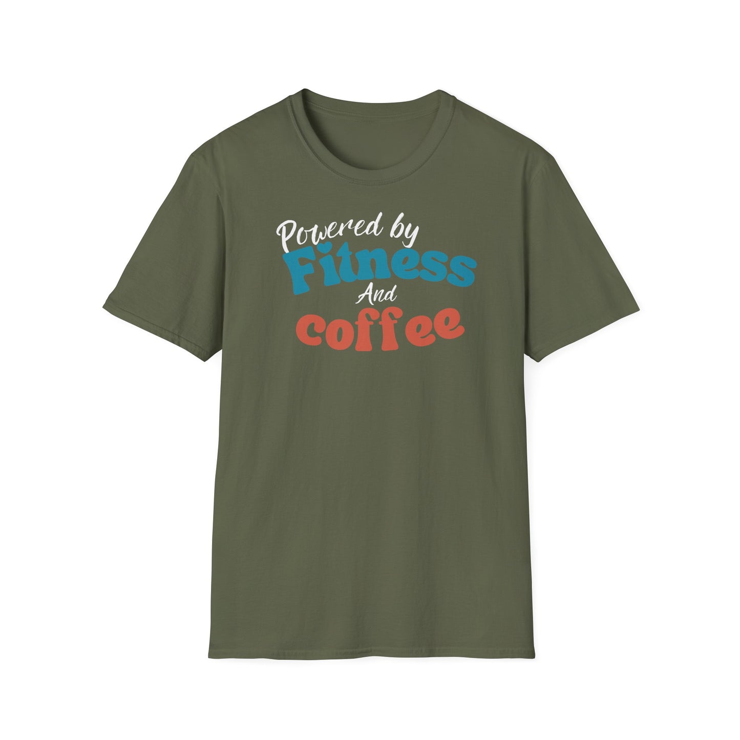 Powered by fitness and coffee T-shirt