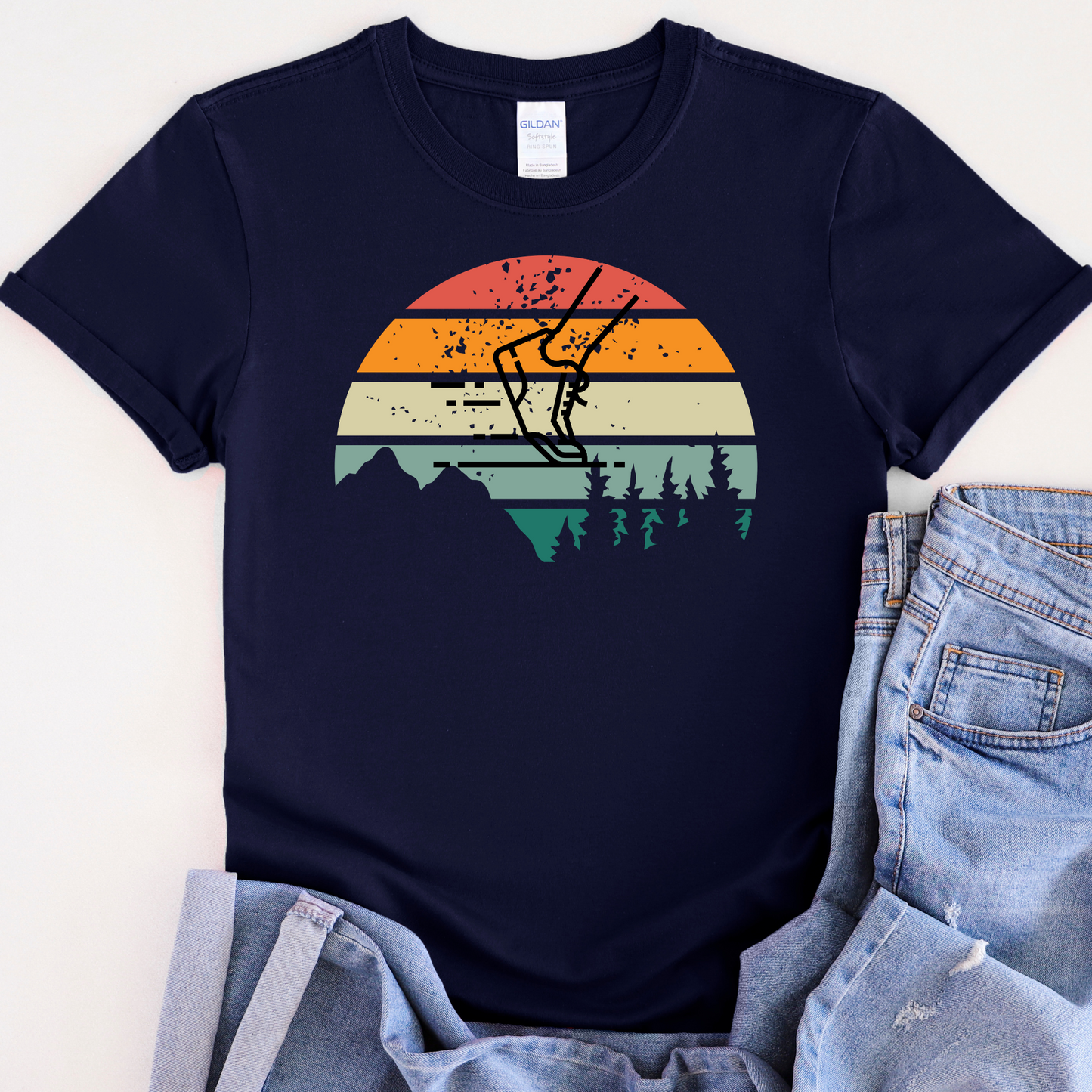 Sunset trail runner T-shirt