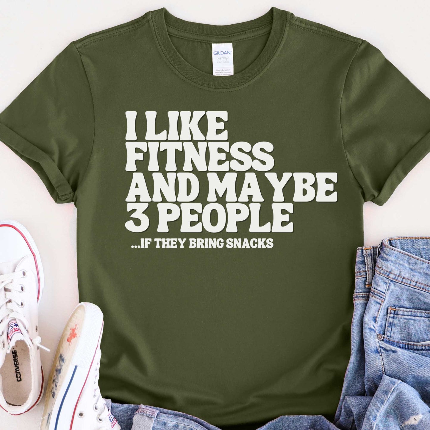 I like fitness and snacks T-shirt